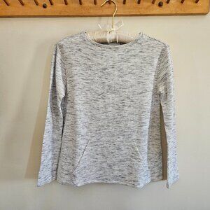 J. Jill Waffle Top Size XSP Gray Kangaroo Pocket Cotton Blend (Petite)